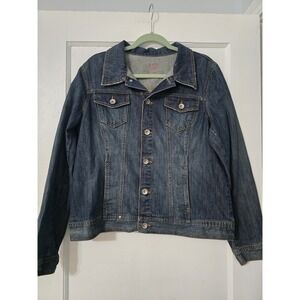 IZOD Jean Trucker Jacket Womens Size XL Classic Denim